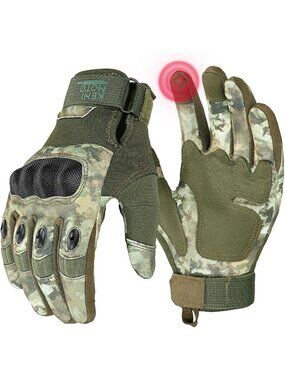 Tactical Touchscreen Gloves for Men - Hard Shell, Palm Padding for Sports